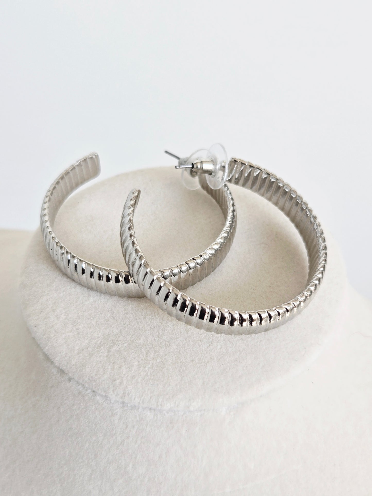 Bow & Hoops - Silver - Gift Set